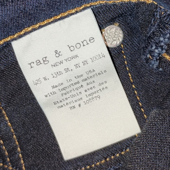 Womens' Rag & Bone High Rise Skinny Jeans Size 26 Made in USA - Picture 12 of 13